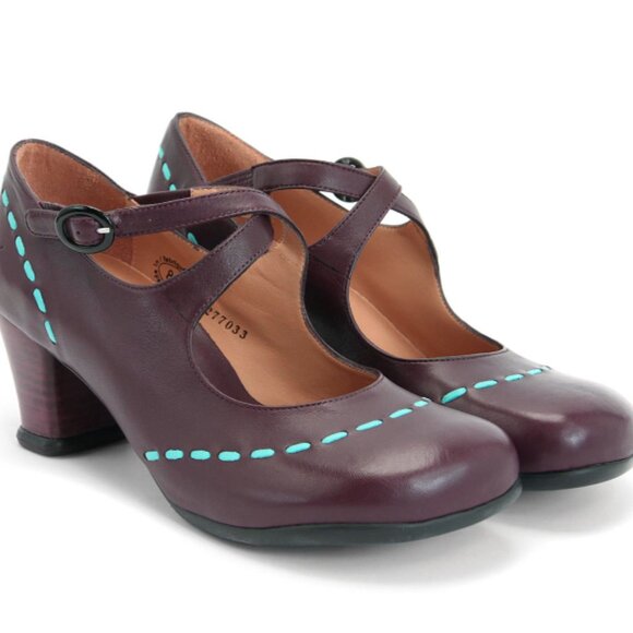*NEW* Fluevog 2015 Operetta MALIBRAN, Dark Purple/Teal, Size 10 (runs small!). - Picture 12 of 12